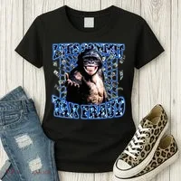 Lets Commit Tax Fraud Vintage Bootleg Rap 90s Monkey Women's T-Shirt thumb 3