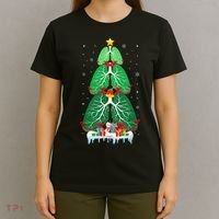 Lung Christmas Tree Respiratory Therapy Xmas Therapist Shirt T-Shirt thumb 4
