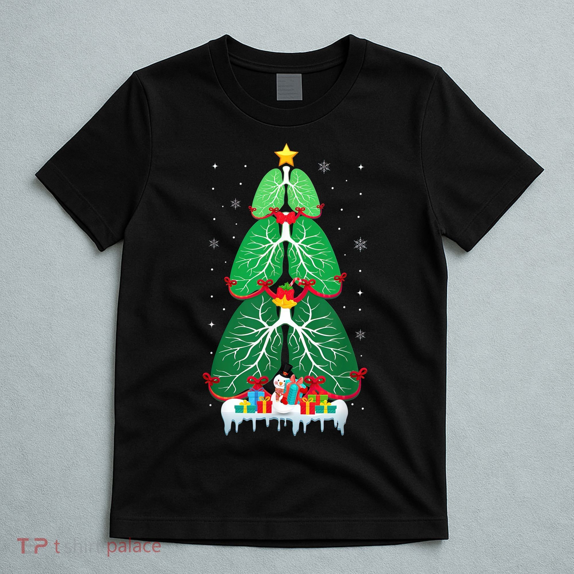 Lung Christmas Tree Respiratory Therapy Xmas Therapist Shirt T-Shirt