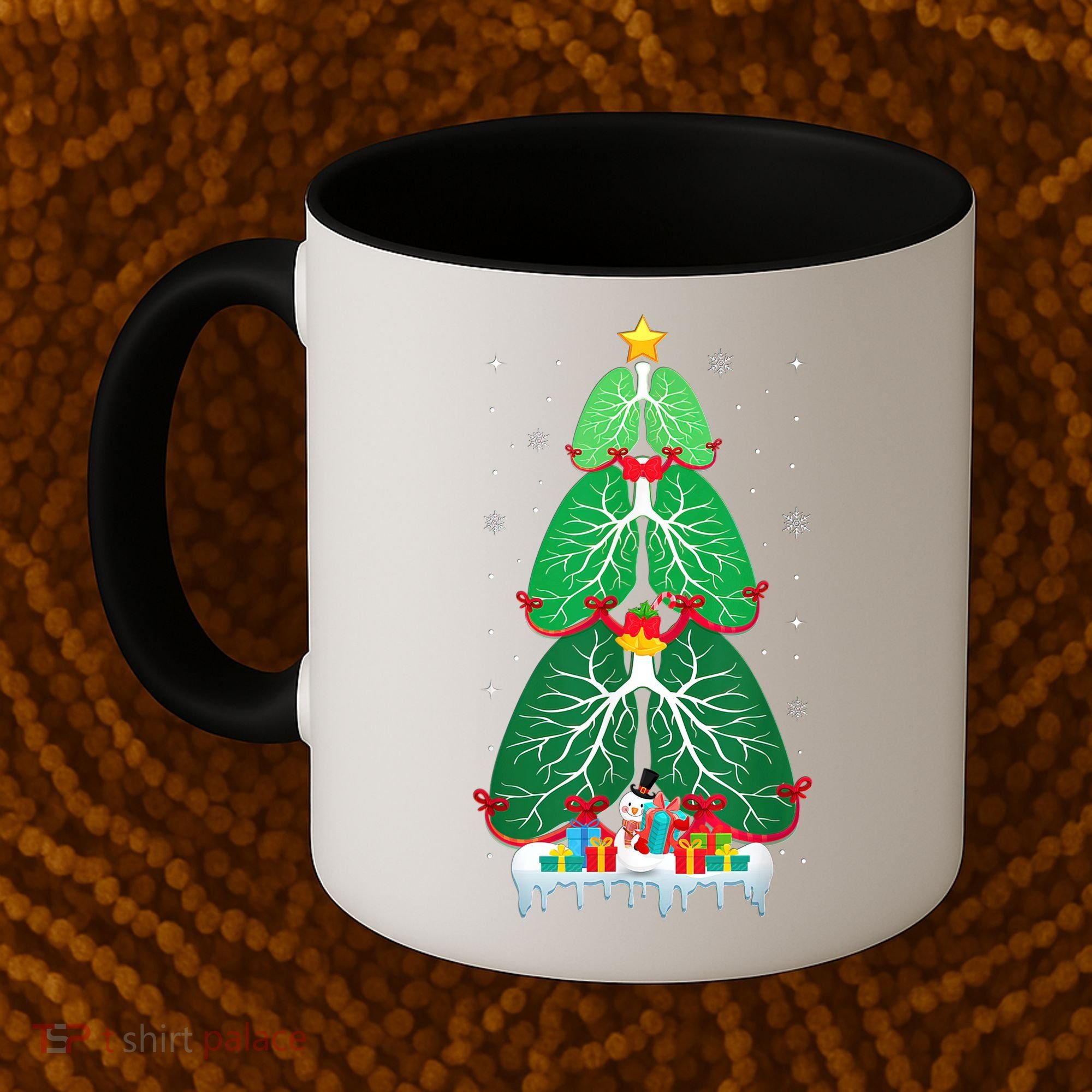 Lung Christmas Tree Respiratory Therapy Xmas Therapist Shirt Coffee Mug