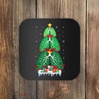 Lung Christmas Tree Respiratory Therapy Xmas Therapist Shirt Coaster thumb 0