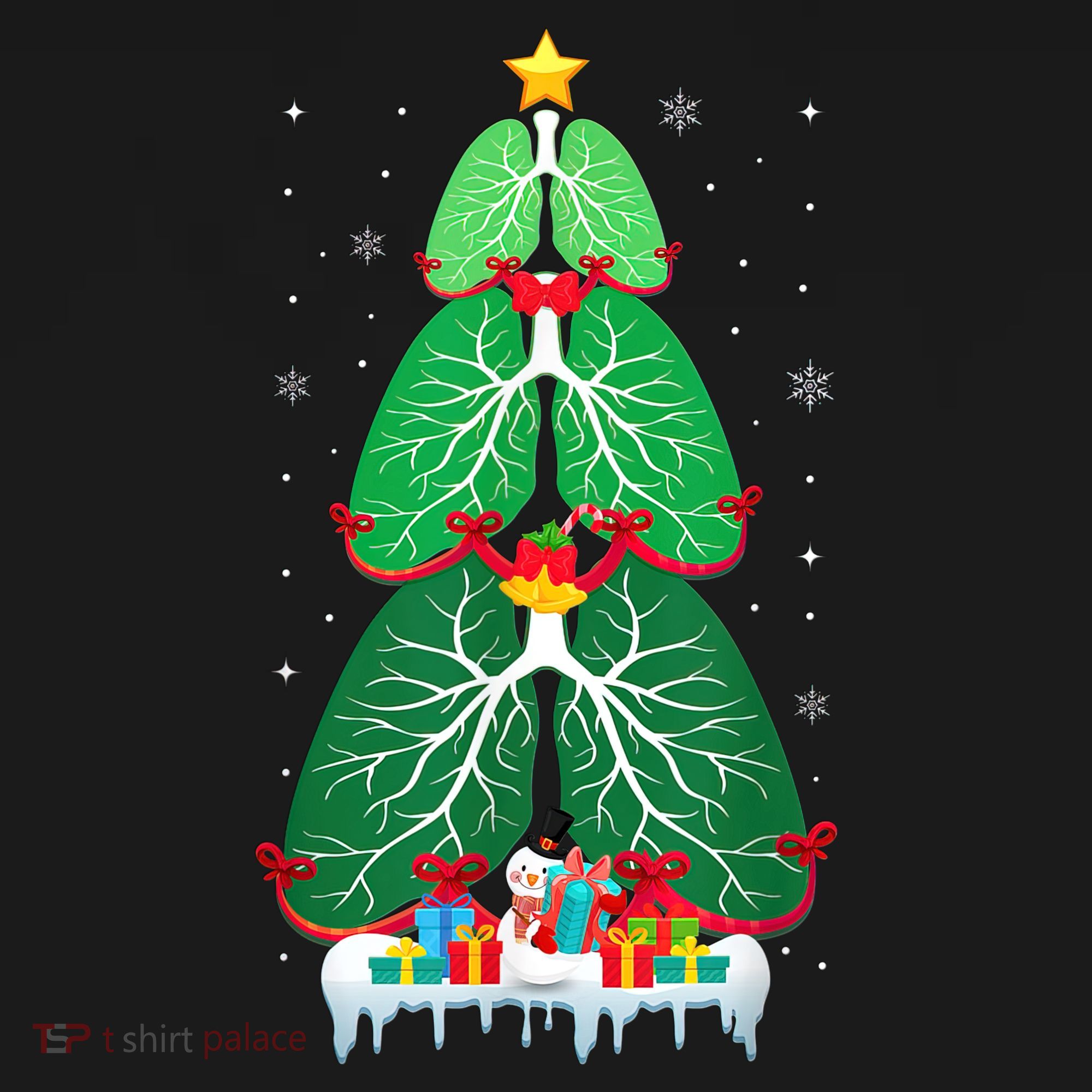Lung Christmas Tree Respiratory Therapy Xmas Therapist Shirt Women's Hoodie