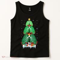 Lung Christmas Tree Respiratory Therapy Xmas Therapist Shirt Tank Top thumb 2