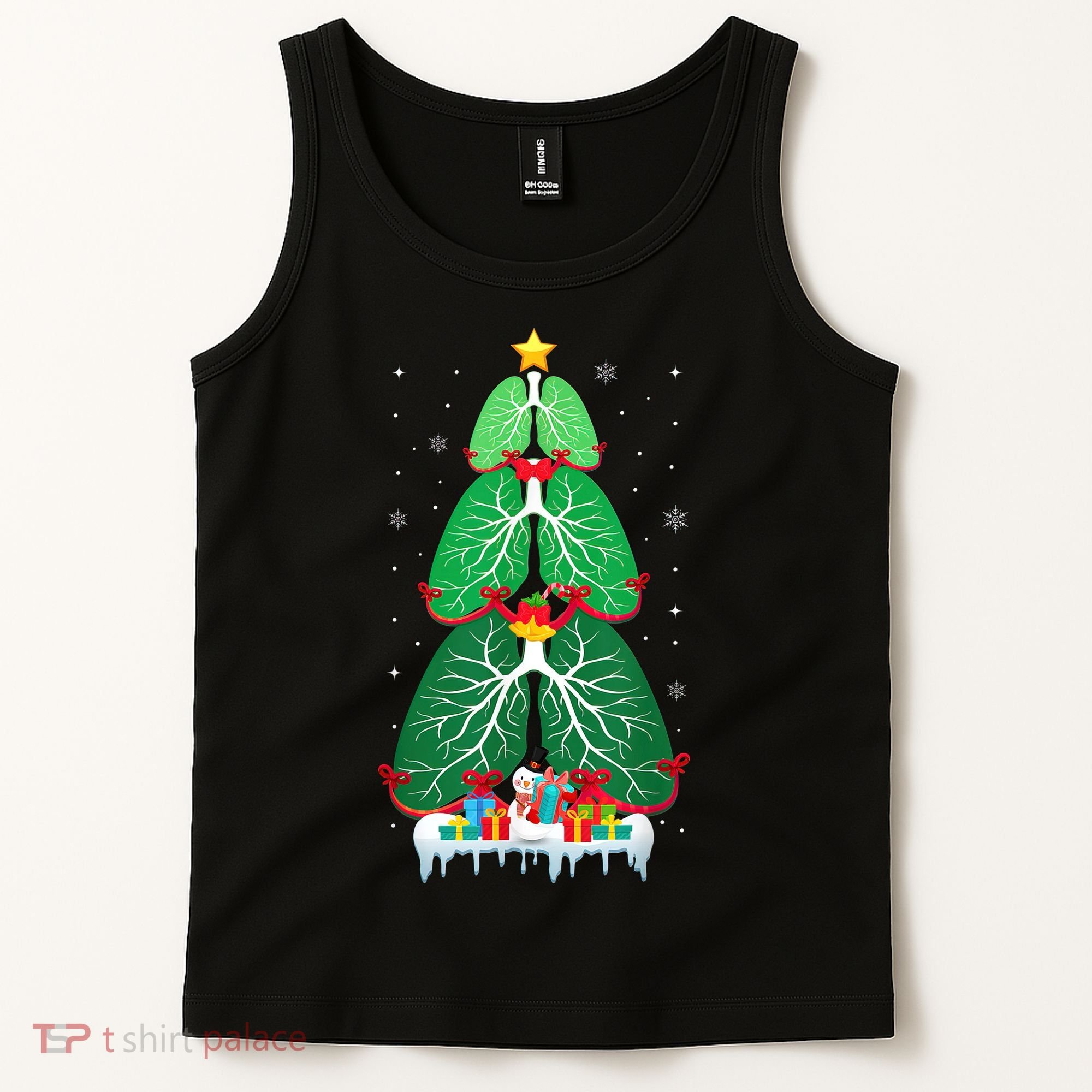 Lung Christmas Tree Respiratory Therapy Xmas Therapist Shirt Tank Top