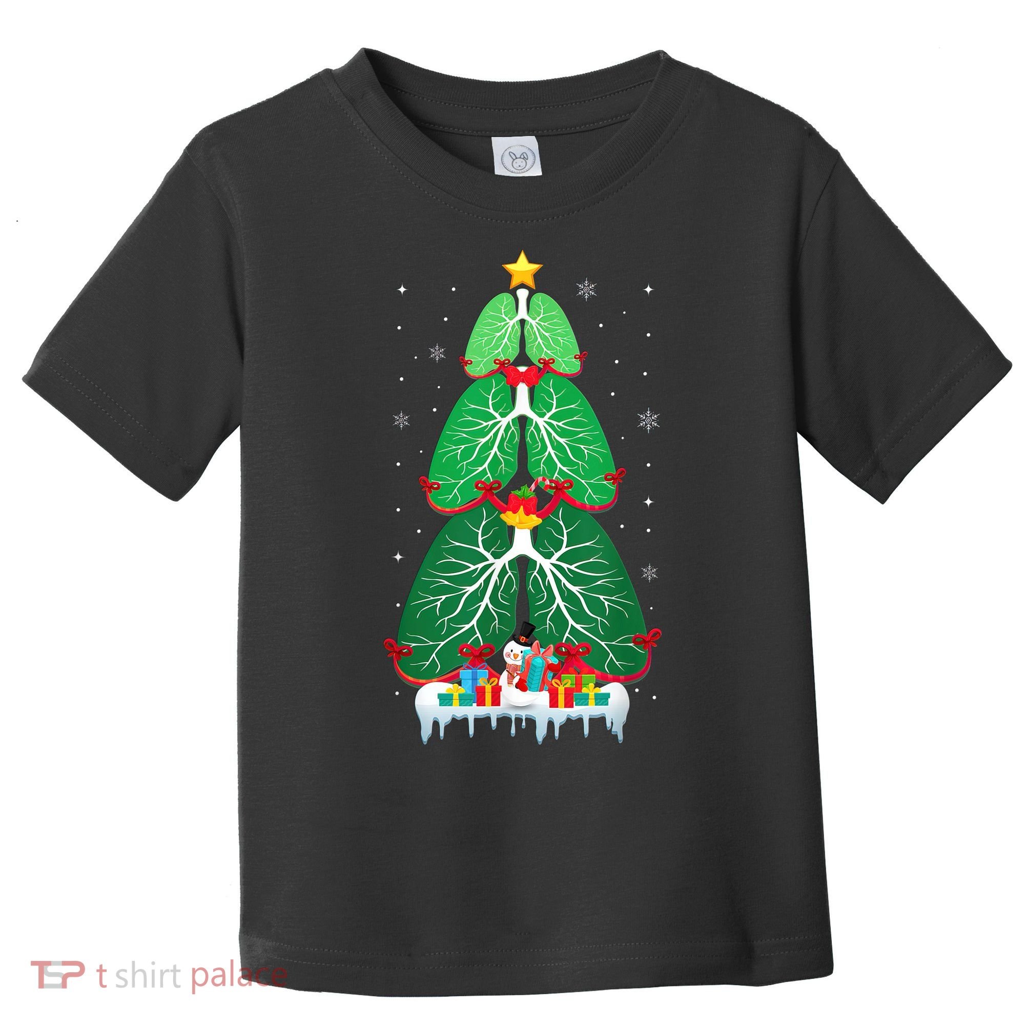 Lung Christmas Tree Respiratory Therapy Xmas Therapist Shirt Toddler T-Shirt