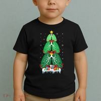 Lung Christmas Tree Respiratory Therapy Xmas Therapist Shirt Toddler T-Shirt thumb 2