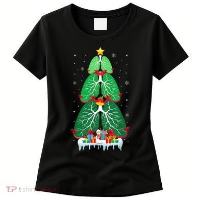 Lung Christmas Tree Respiratory Therapy Xmas Therapist Shirt Women's T-Shirt