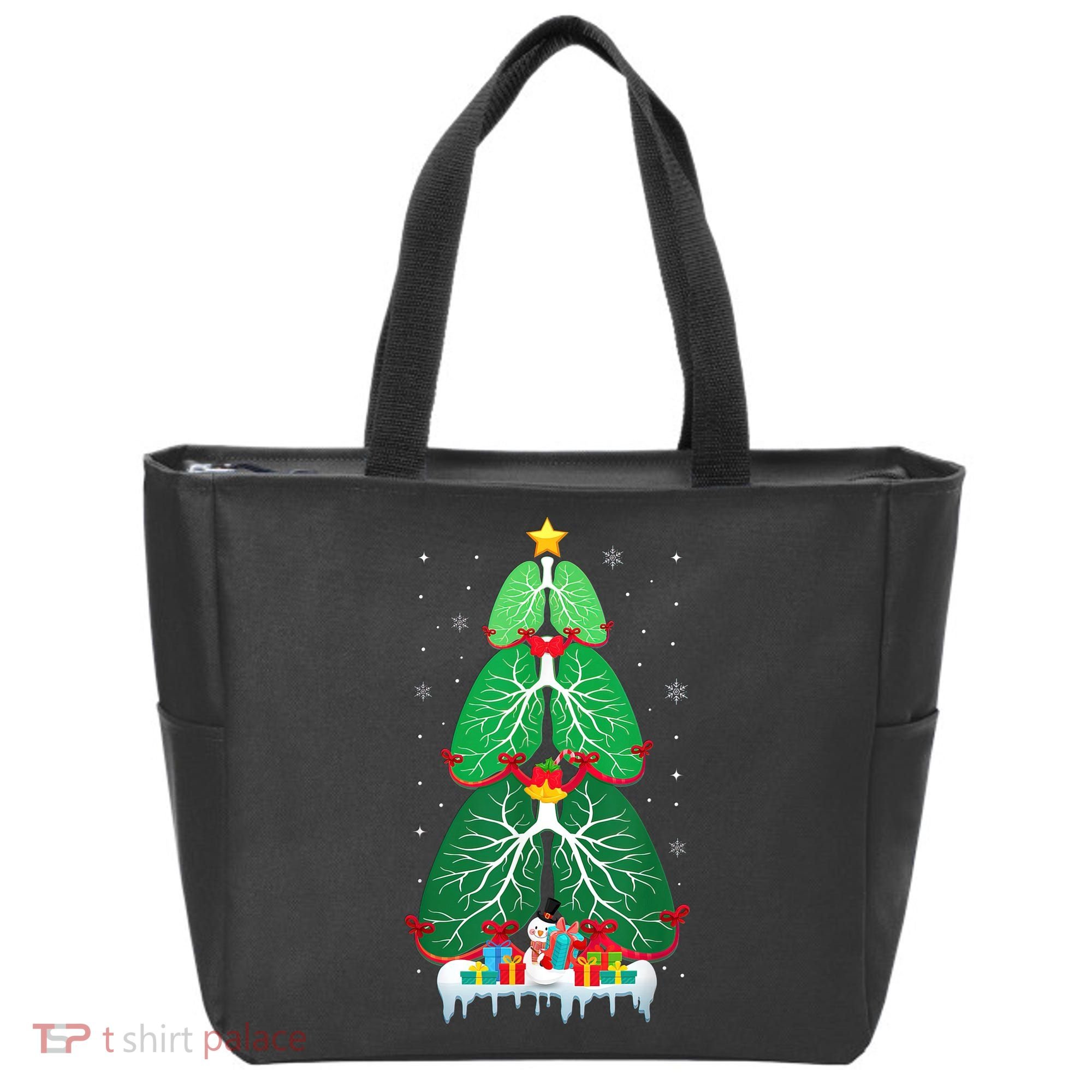 Lung Christmas Tree Respiratory Therapy Xmas Therapist Shirt Tote Bag
