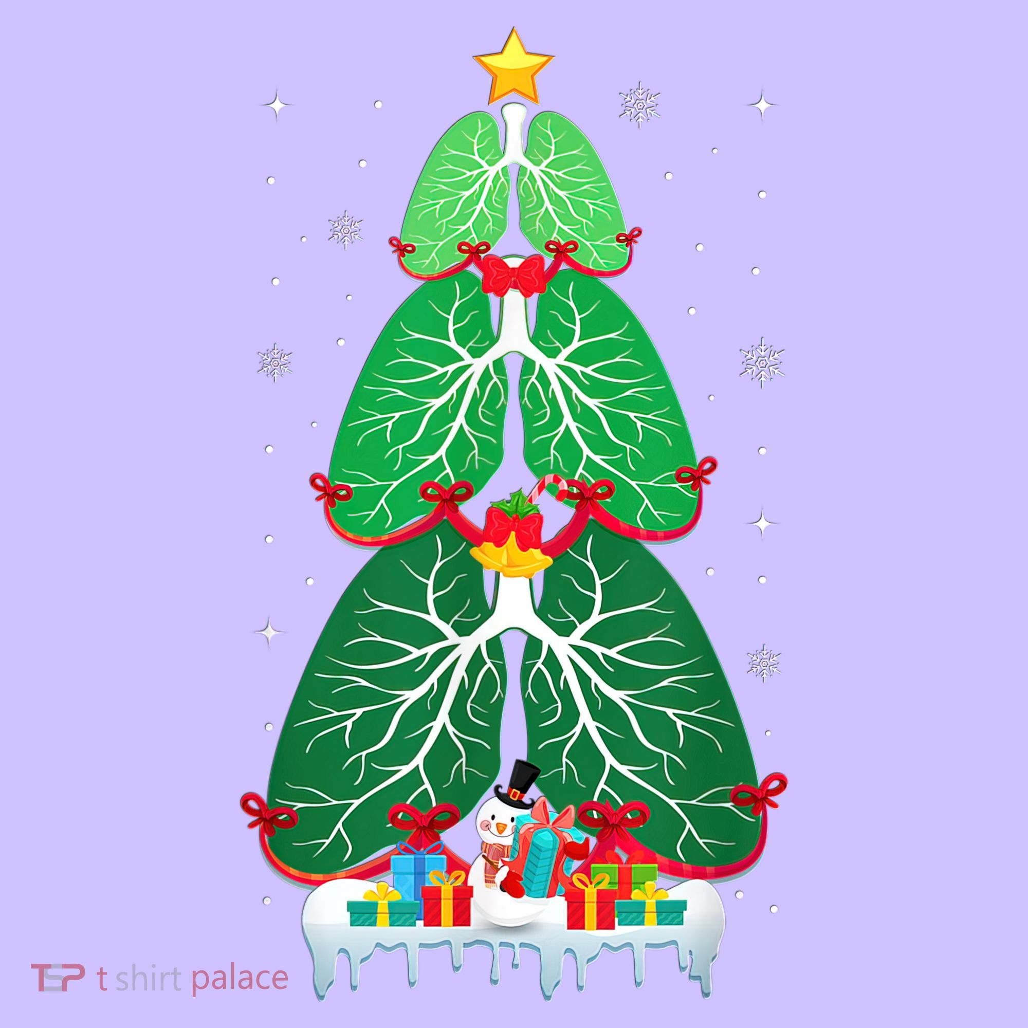 Lung Christmas Tree Respiratory Therapy Xmas Therapist Shirt Mousepad