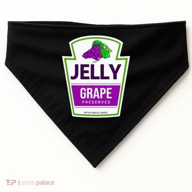 Lazy Costume Tees Grape Jelly Jar For Halloween USA-Made Doggie Bandana