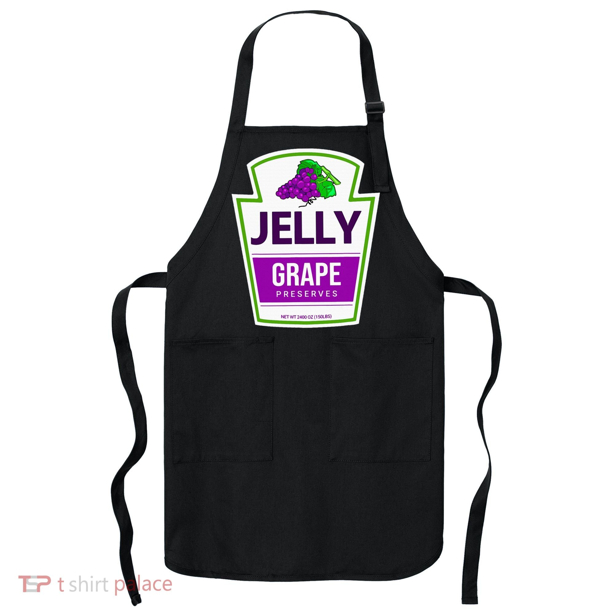 Lazy Costume Tees Grape Jelly Jar For Halloween Apron