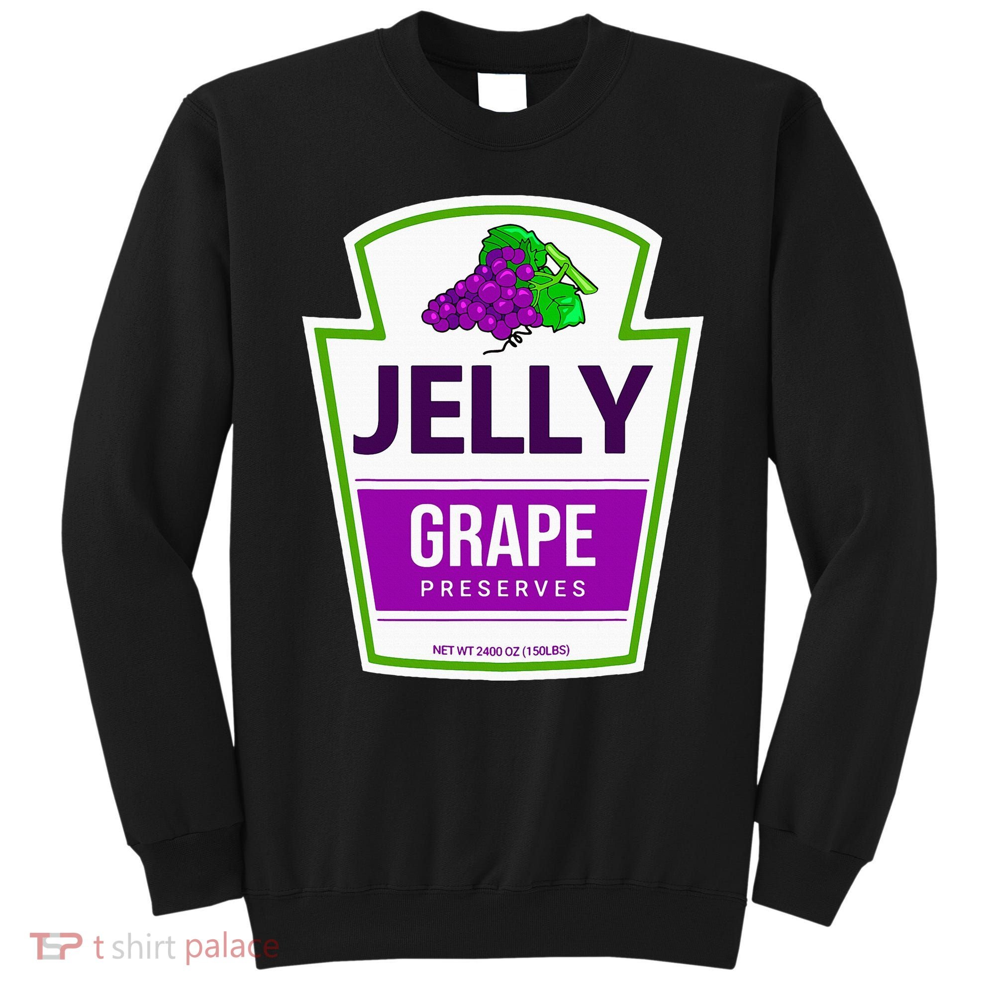 Lazy Costume Tees Grape Jelly Jar For Halloween Sweatshirt