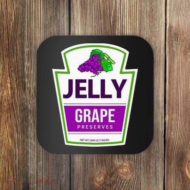 Lazy Costume Tees Grape Jelly Jar For Halloween Coaster