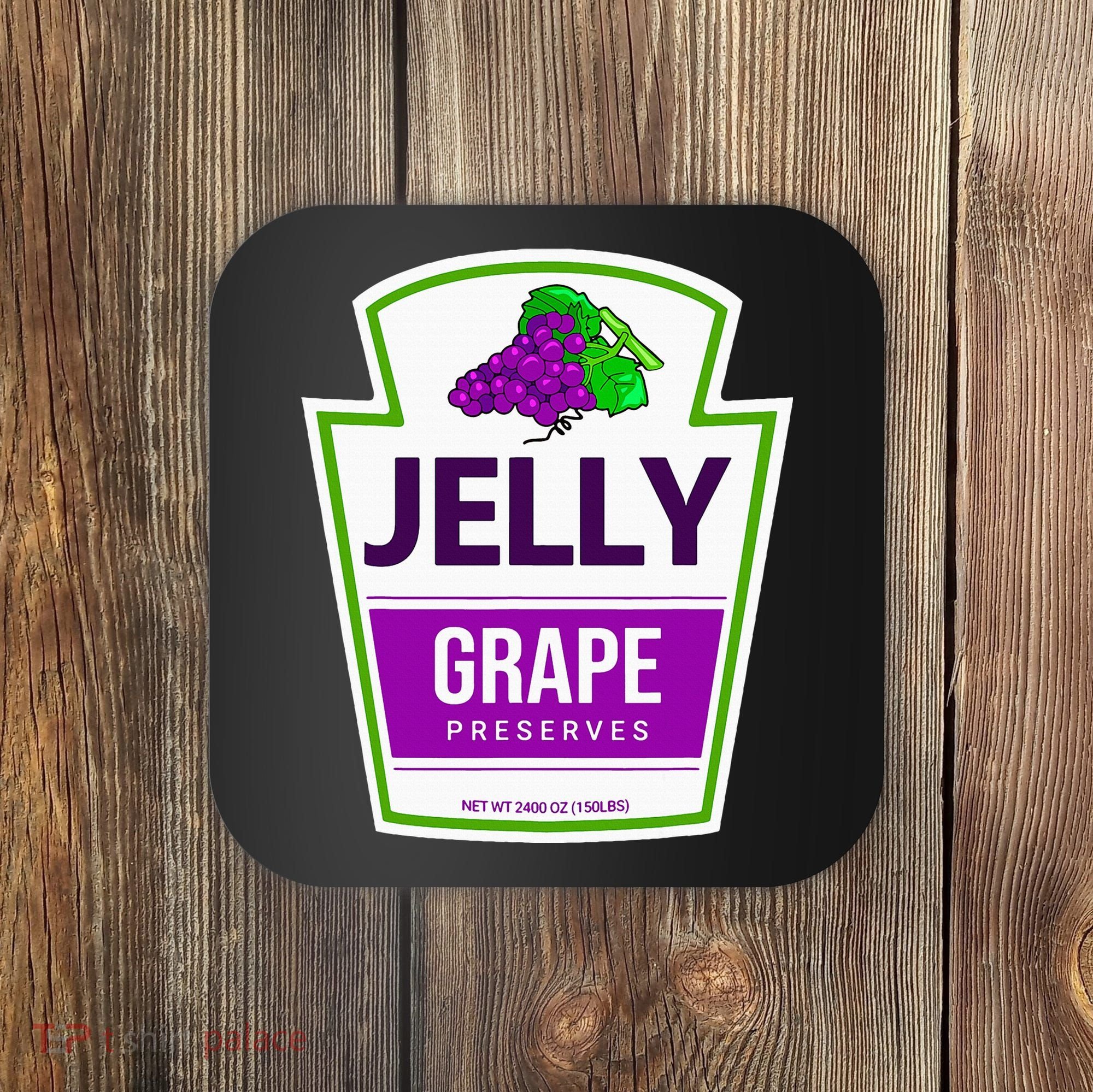 Lazy Costume Tees Grape Jelly Jar For Halloween Coaster