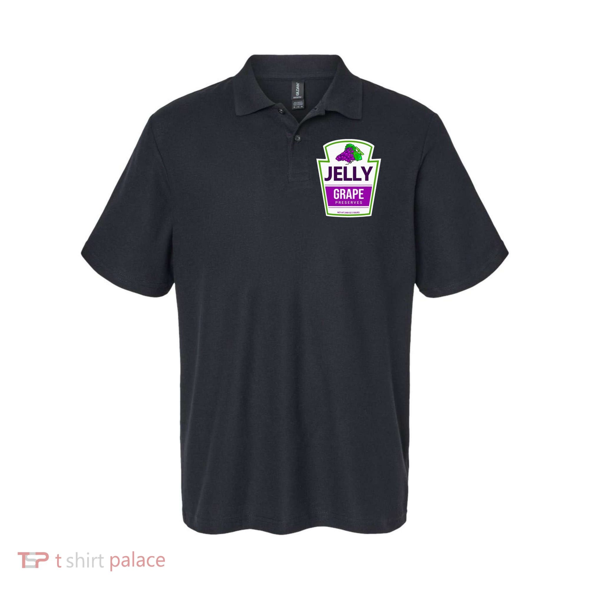 Lazy Costume Tees Grape Jelly Jar For Halloween Polo