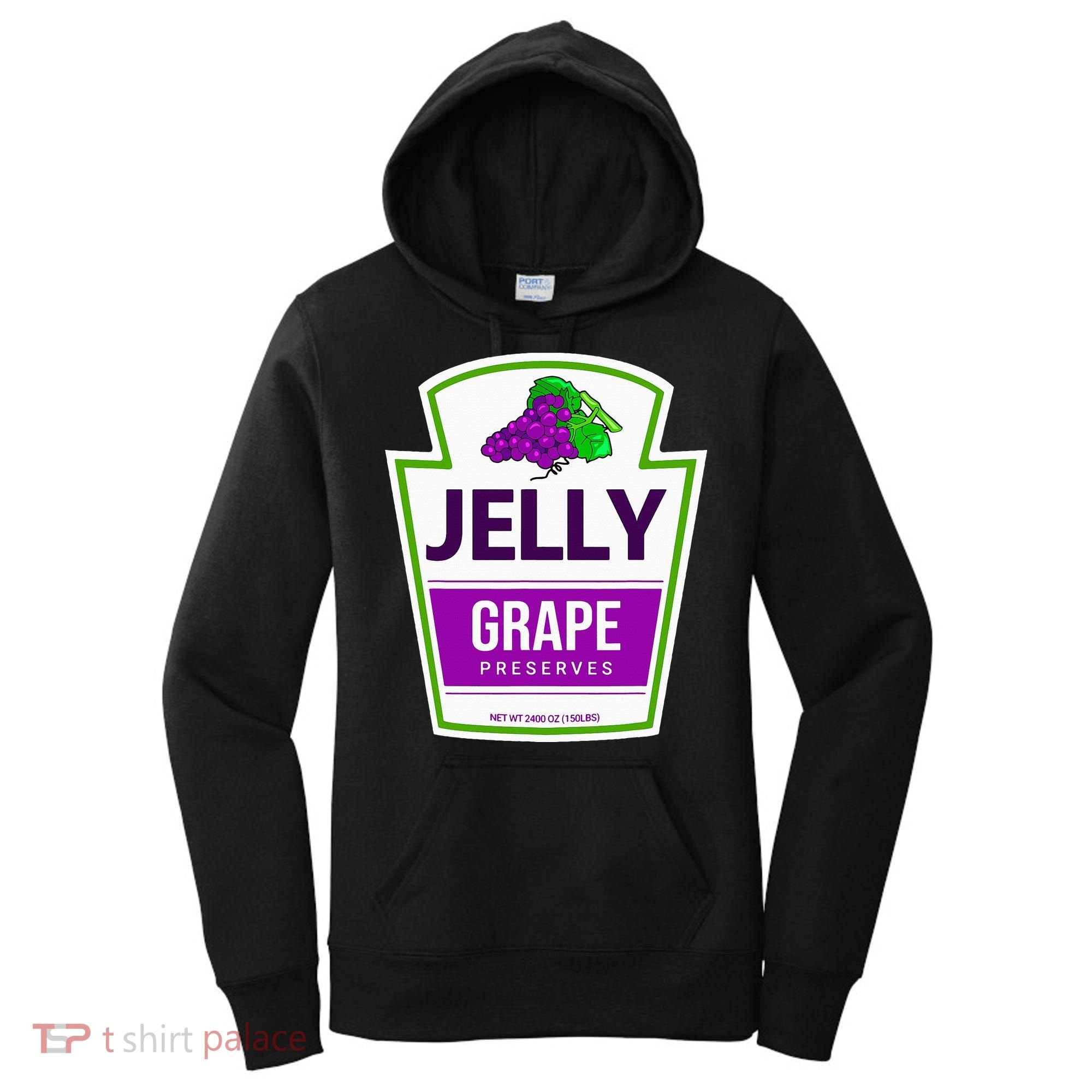 Lazy Costume Tees Grape Jelly Jar For Halloween Women's Hoodie