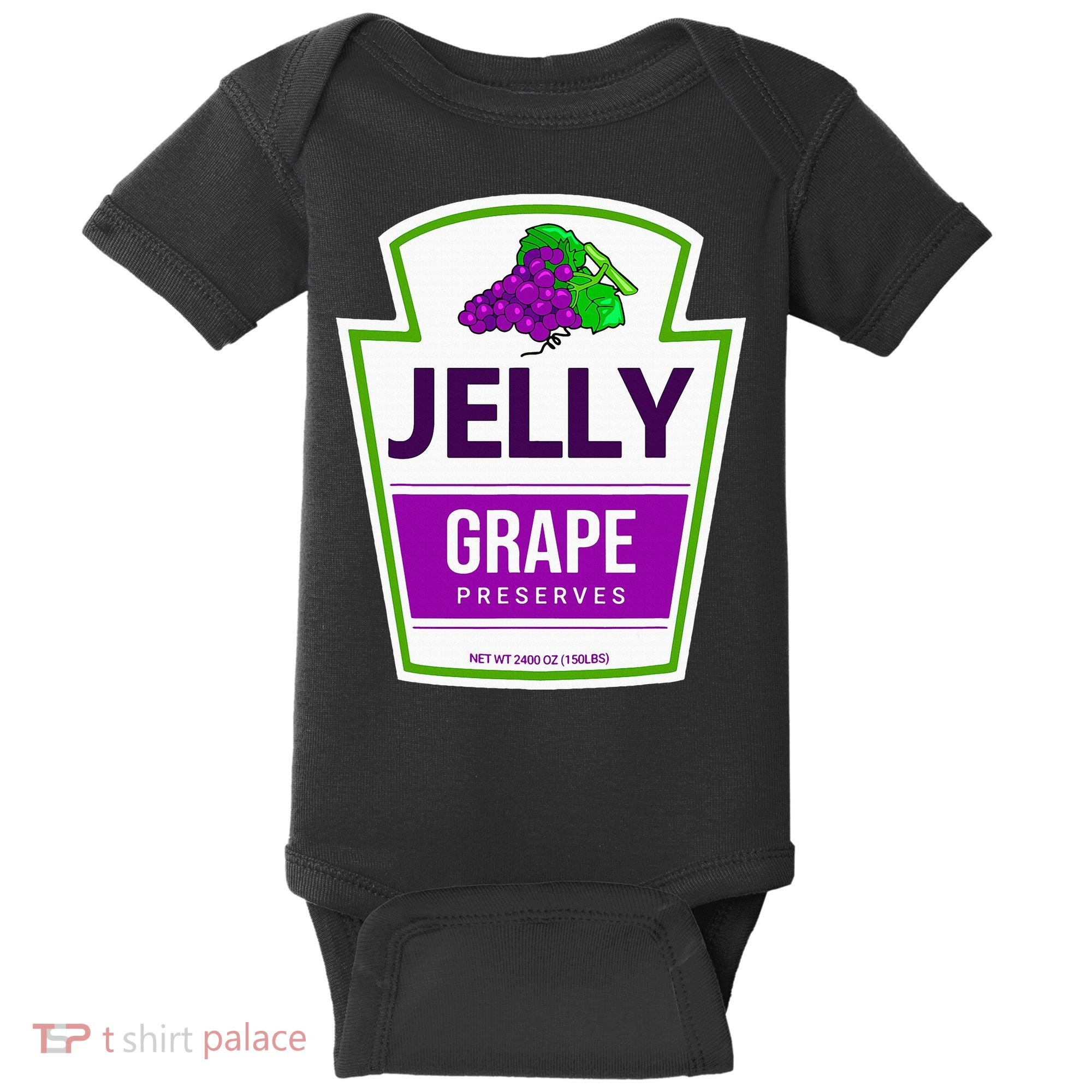 Lazy Costume Tees Grape Jelly Jar For Halloween Baby Bodysuit