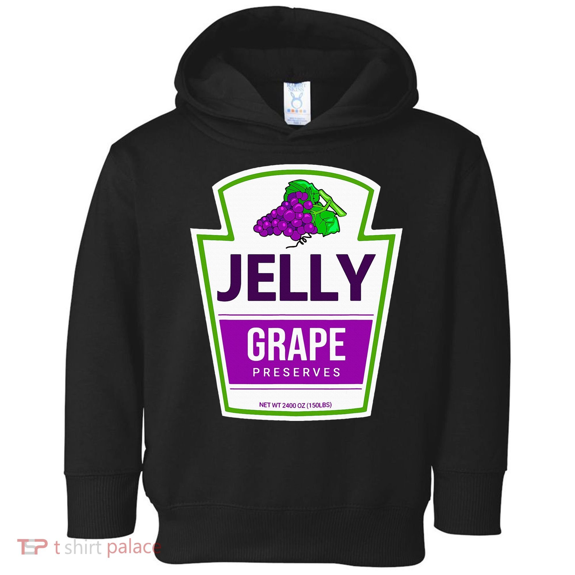 Lazy Costume Tees Grape Jelly Jar For Halloween Toddler Hoodie