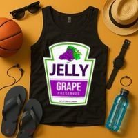Lazy Costume Tees Grape Jelly Jar For Halloween Tank Top thumb 4