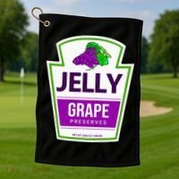 Lazy Costume Tees Grape Jelly Jar For Halloween Golf Towel thumb 1