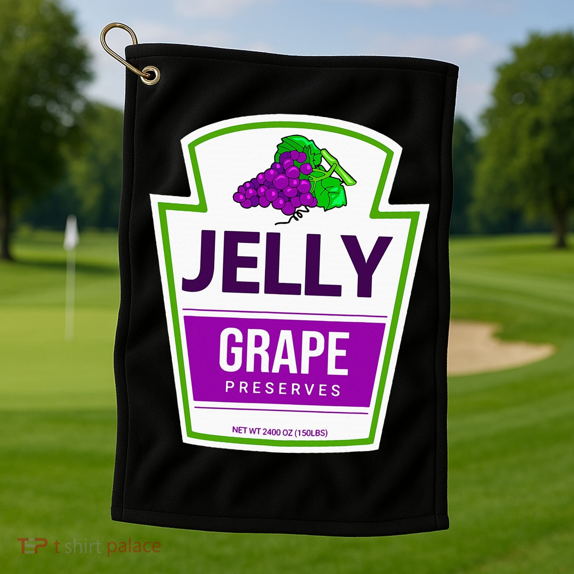 Lazy Costume Tees Grape Jelly Jar For Halloween Golf Towel