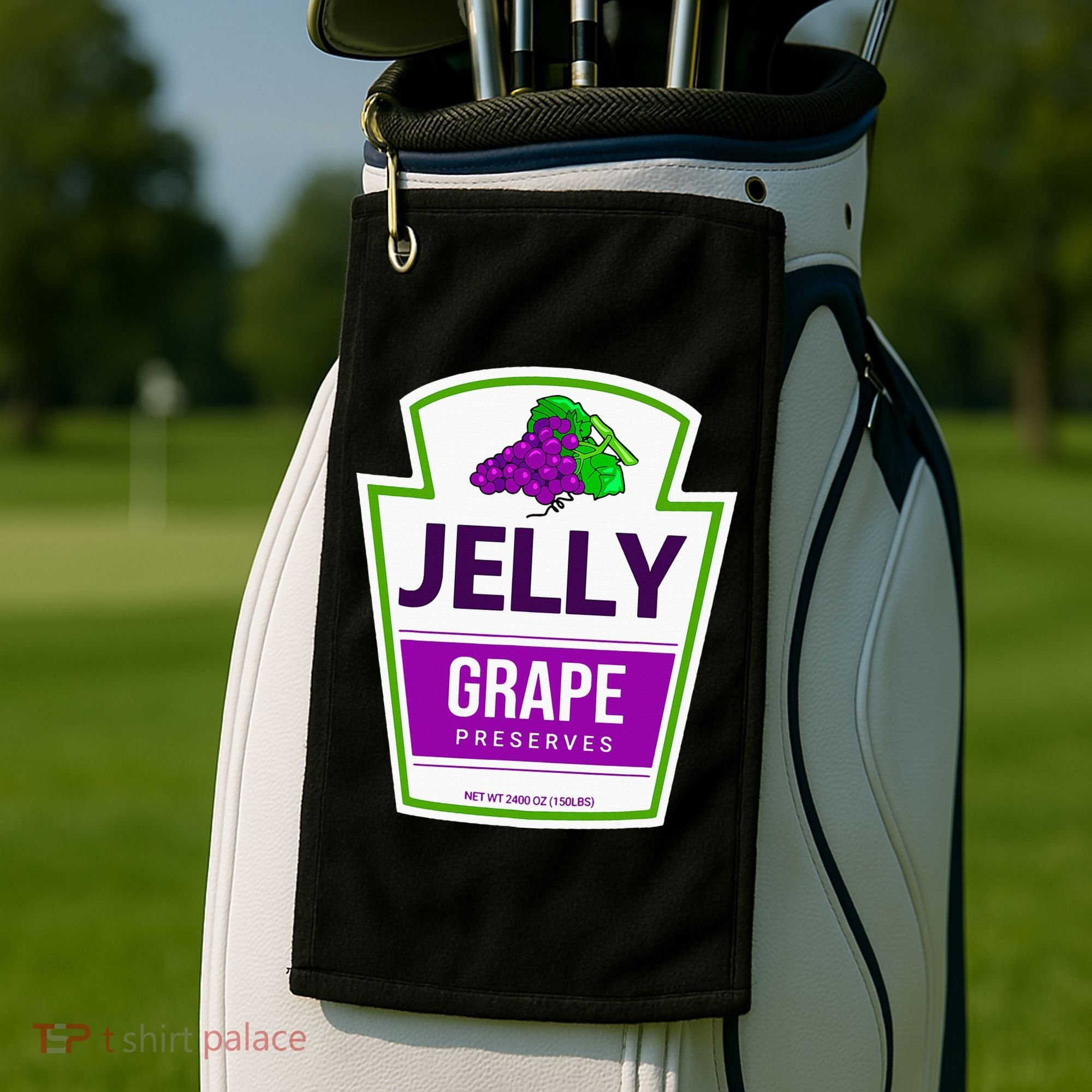 Lazy Costume Tees Grape Jelly Jar For Halloween Golf Towel