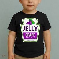 Lazy Costume Tees Grape Jelly Jar For Halloween Toddler T-Shirt thumb 2