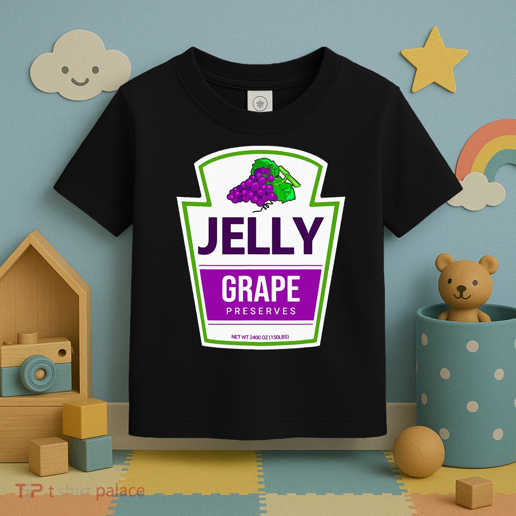 Lazy Costume Tees Grape Jelly Jar For Halloween Toddler T-Shirt