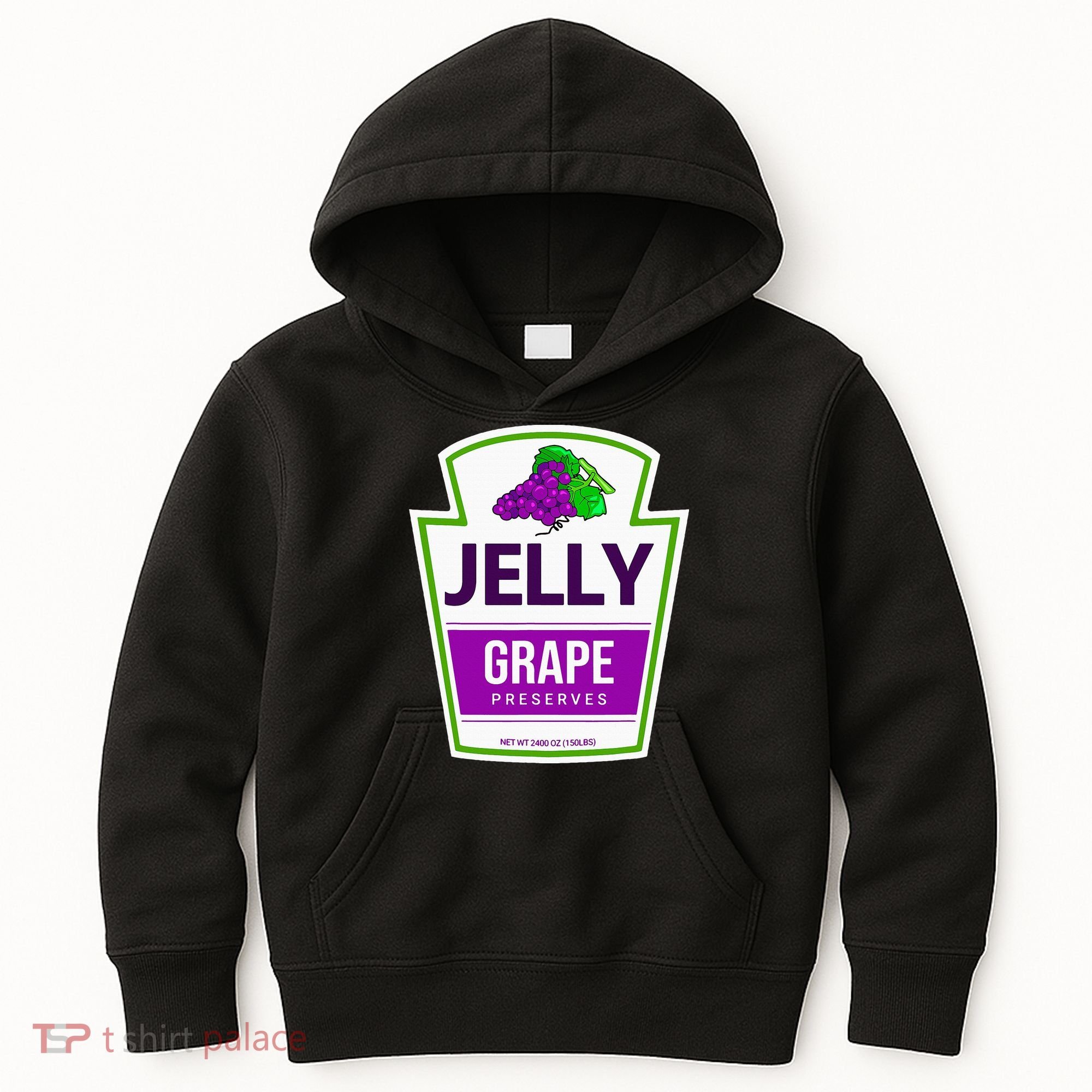 Lazy Costume Tees Grape Jelly Jar For Halloween Kids Hoodie