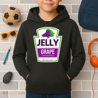 Lazy Costume Tees Grape Jelly Jar For Halloween Kids Hoodie thumb 2