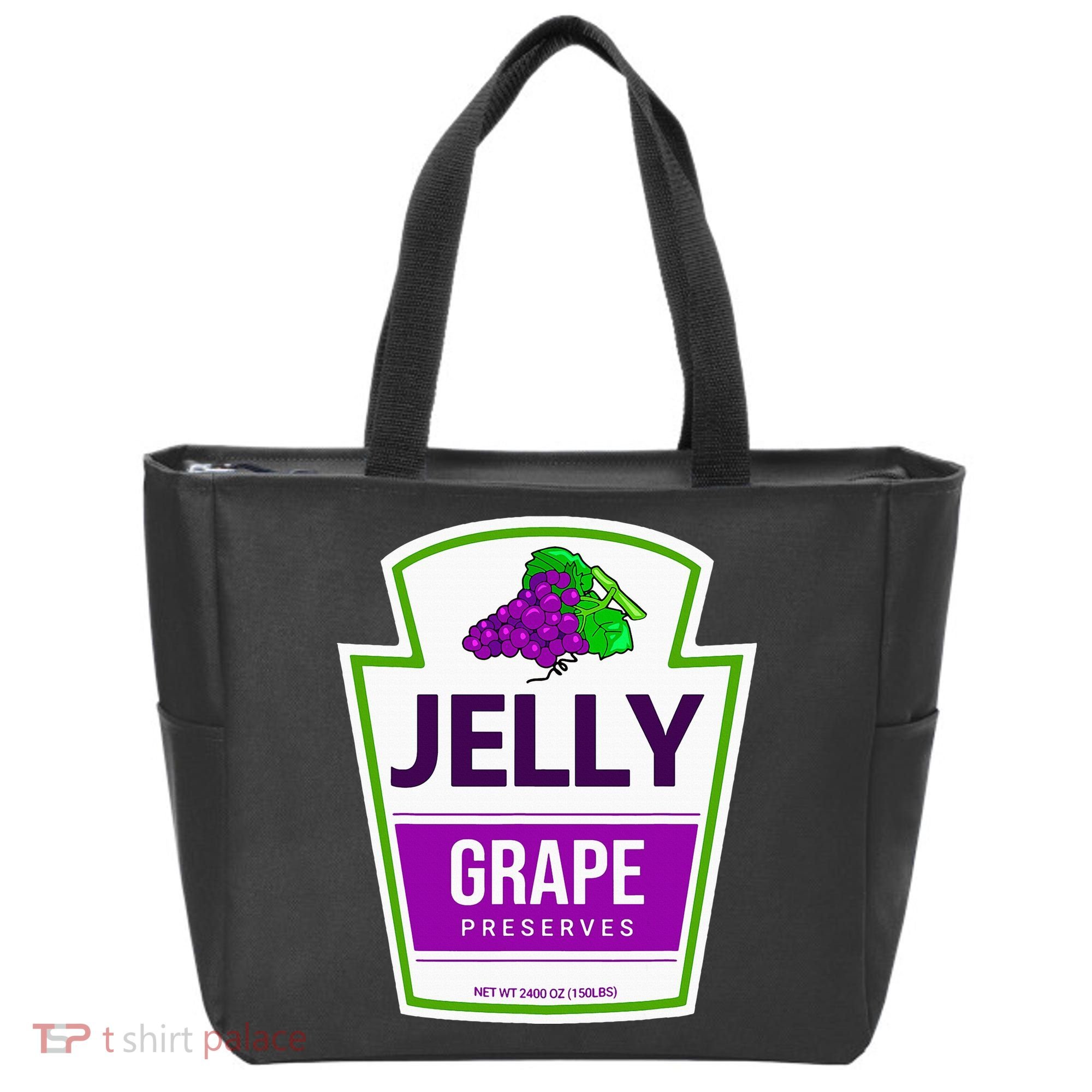 Lazy Costume Tees Grape Jelly Jar For Halloween Tote Bag