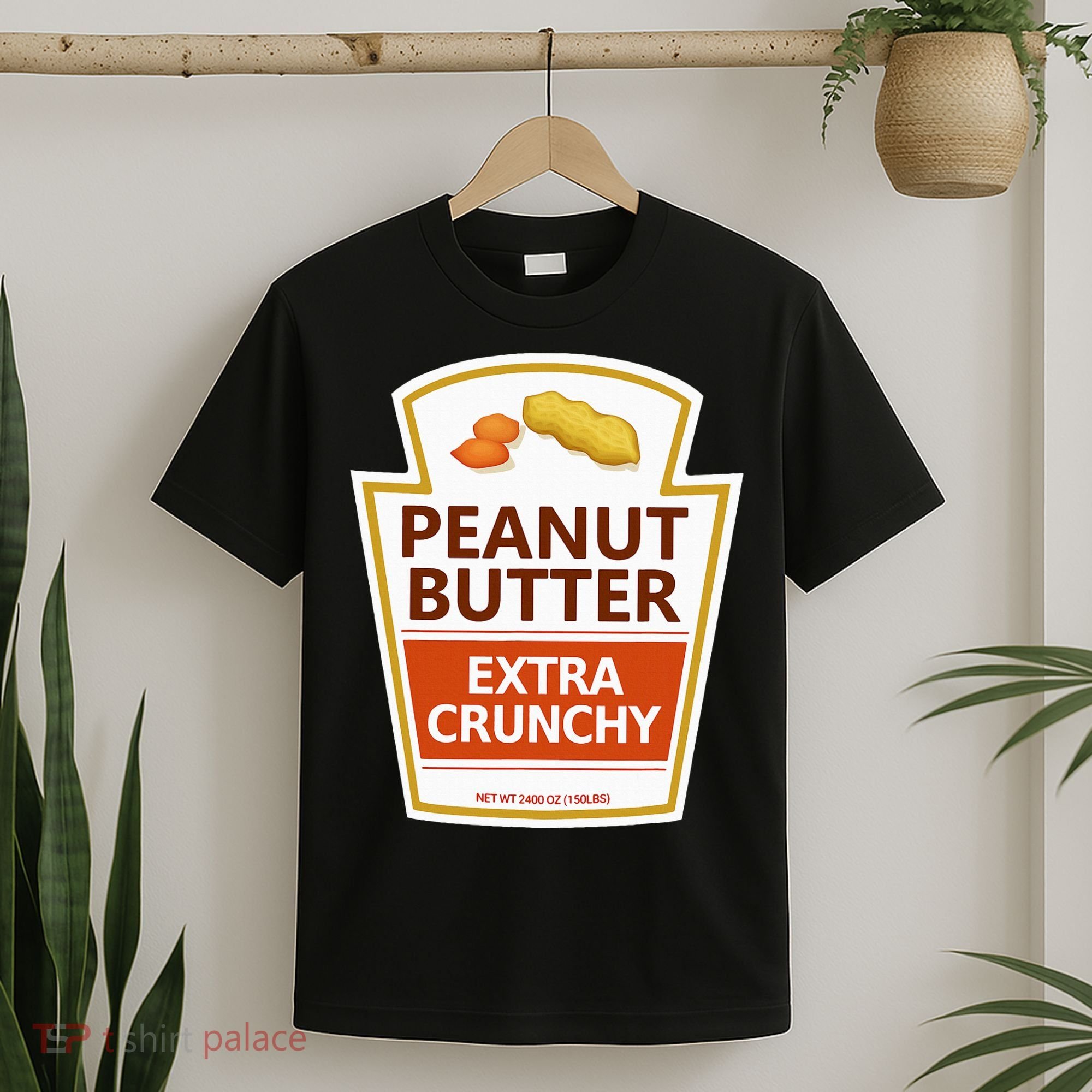 Lazy Costume Tees Peanut Butter Extra Crunchy For Halloween T-Shirt