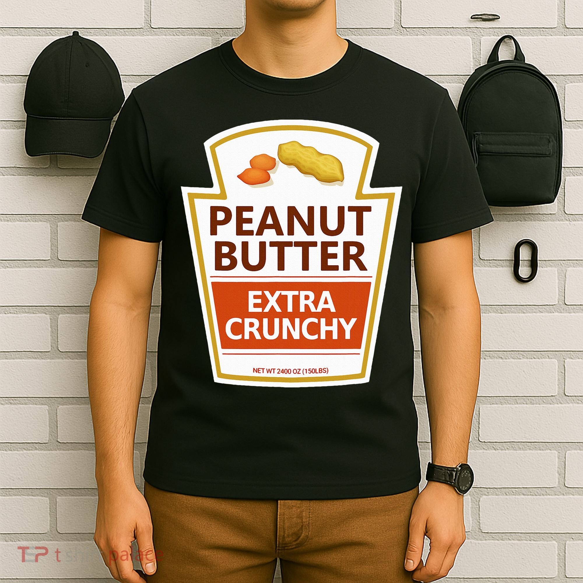 Lazy Costume Tees Peanut Butter Extra Crunchy For Halloween T-Shirt