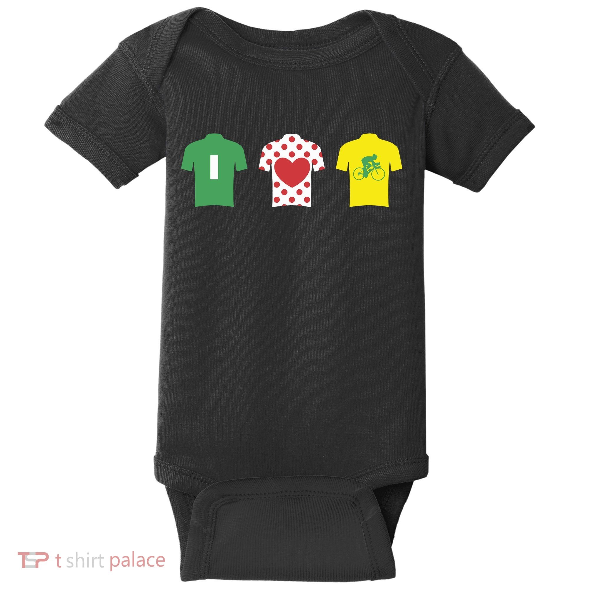 Love Cycling TDF Jerseys Baby Bodysuit
