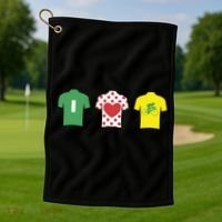 Love Cycling TDF Jerseys Golf Towel thumb 1