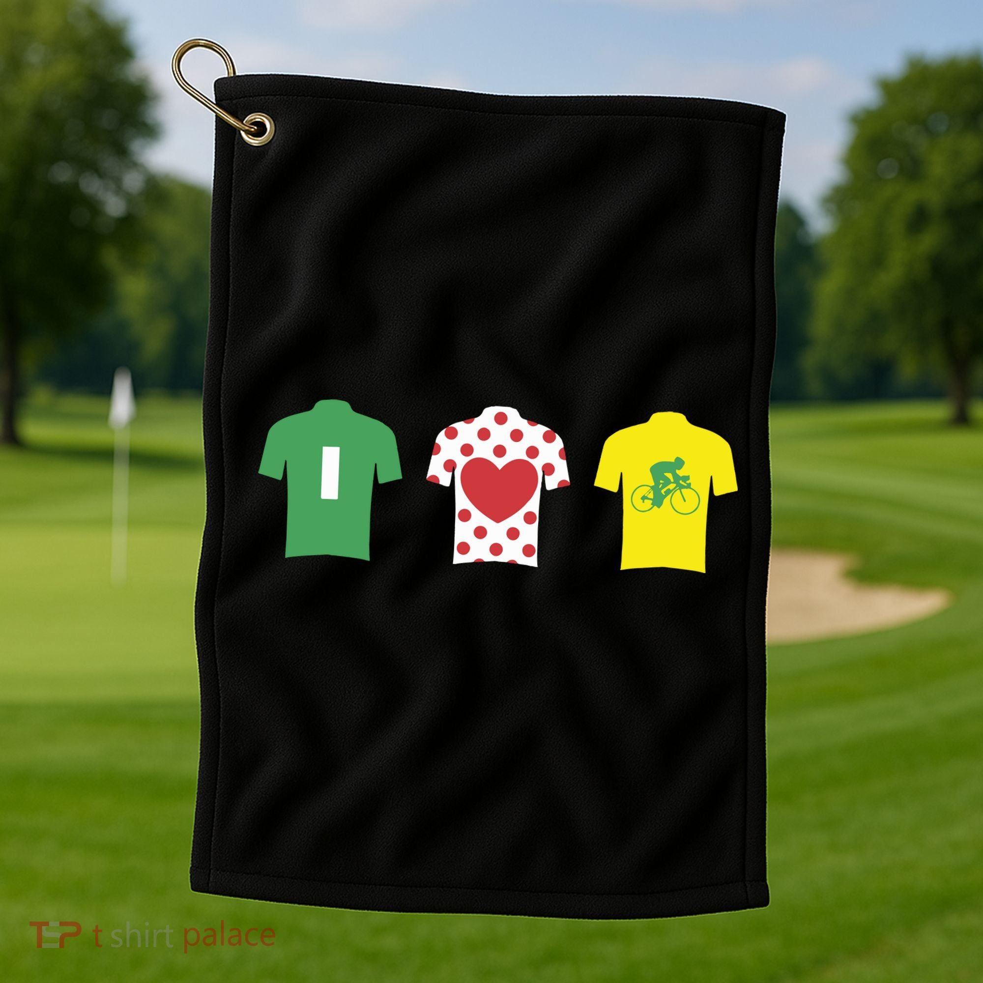 Love Cycling TDF Jerseys Golf Towel
