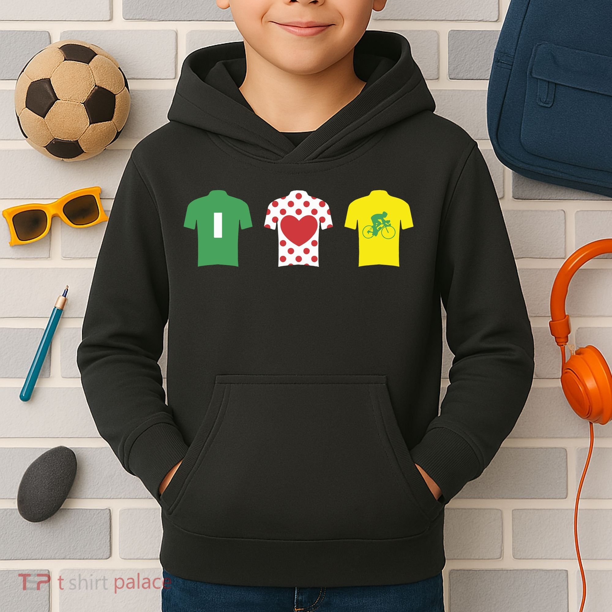 Love Cycling TDF Jerseys Kids Hoodie