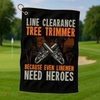Line Clearance Tree Trimmer Arborist Golf Towel thumb 1