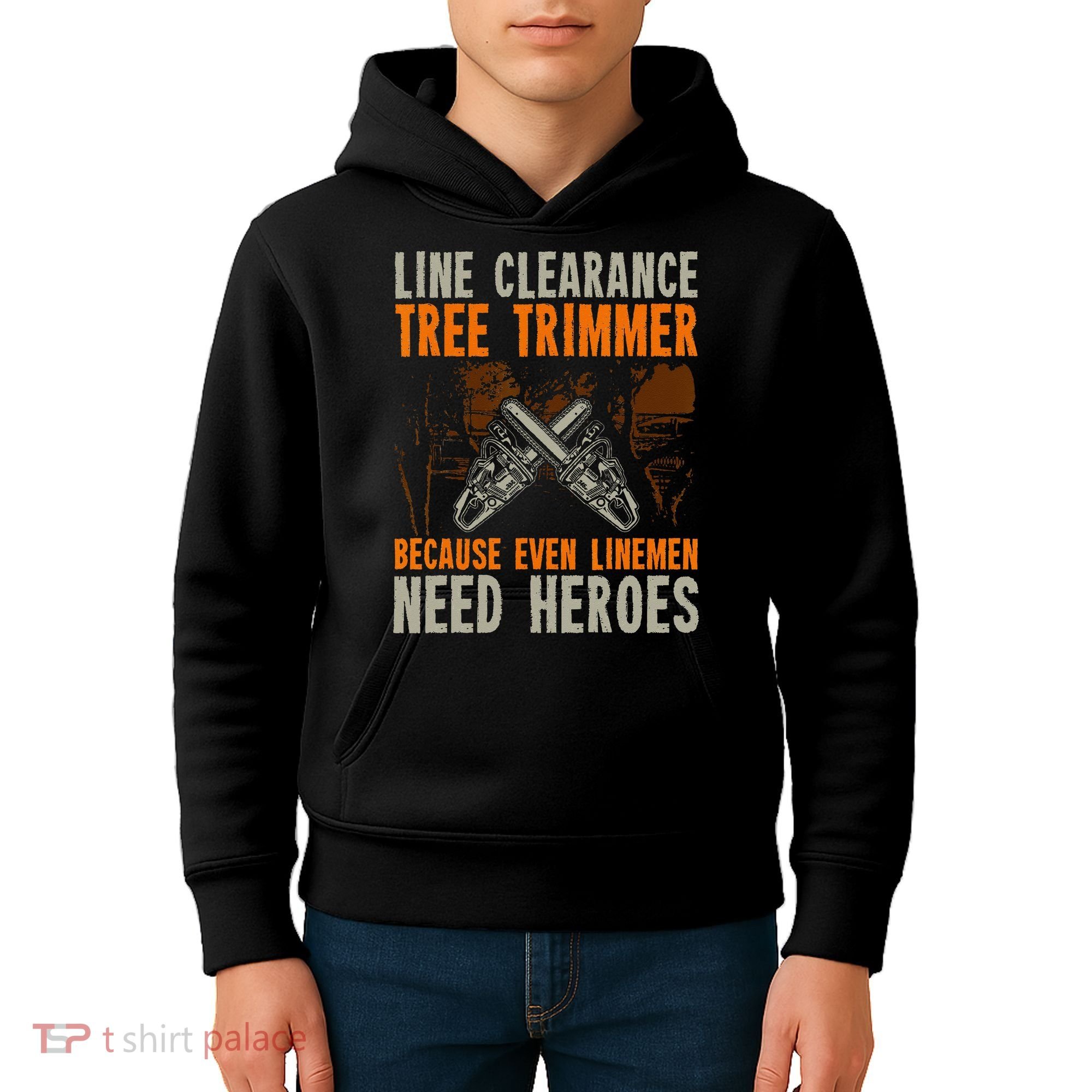 Line Clearance Tree Trimmer Arborist Kids Hoodie