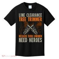 Line Clearance Tree Trimmer Arborist Kids T-Shirt thumb 0