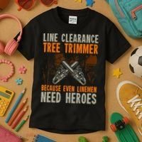 Line Clearance Tree Trimmer Arborist Kids T-Shirt thumb 3