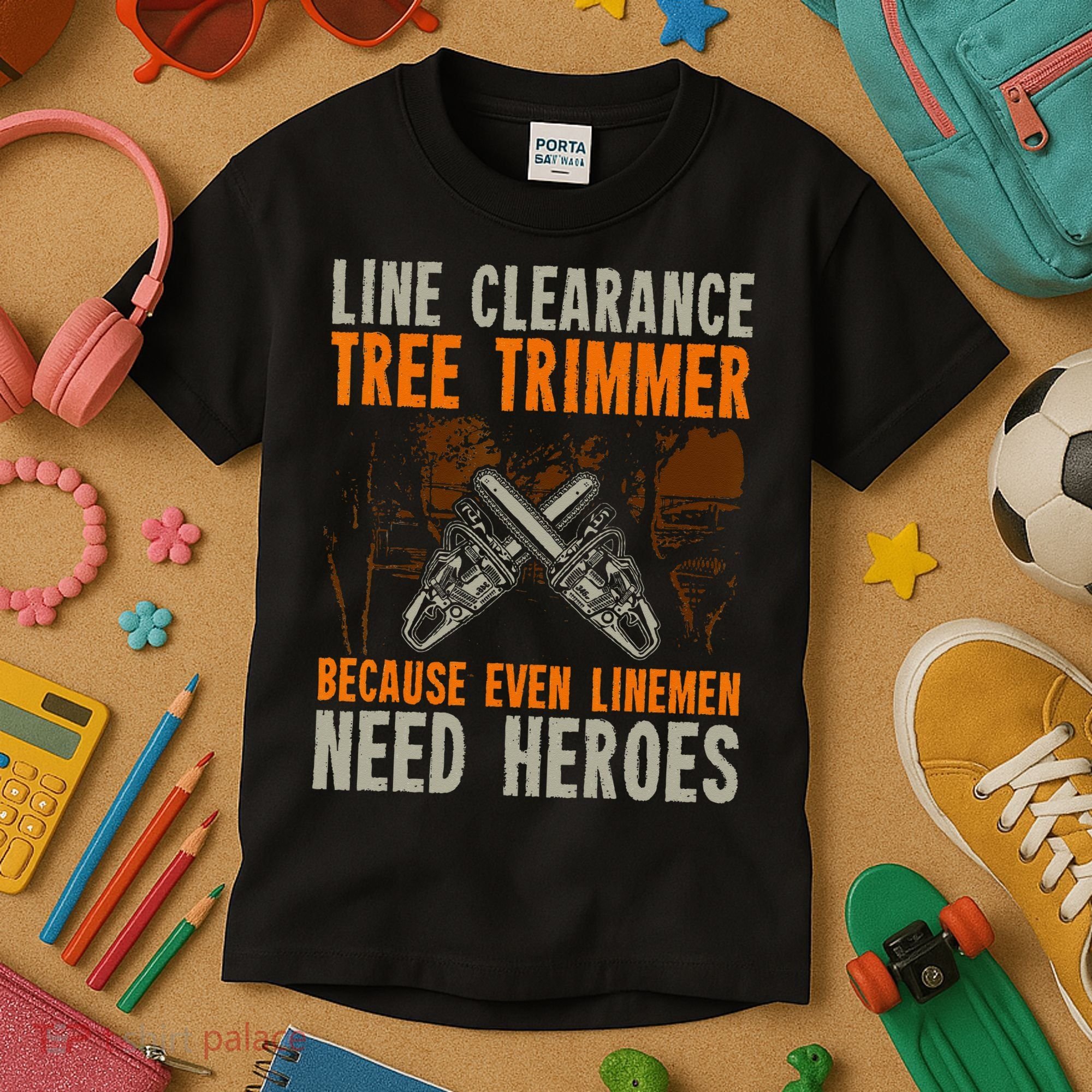 Line Clearance Tree Trimmer Arborist Kids T-Shirt