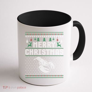 Lobster Christmas Ugly Funny Xmas Gift Coffee Mug back