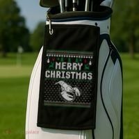 Lobster Christmas Ugly Funny Xmas Gift Golf Towel thumb 2