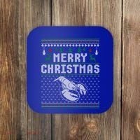 Lobster Christmas Ugly Funny Xmas Gift Coaster thumb 0