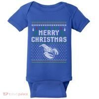 Lobster Christmas Ugly Funny Xmas Gift Baby Bodysuit thumb 0