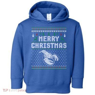 Lobster Christmas Ugly Funny Xmas Gift Toddler Hoodie