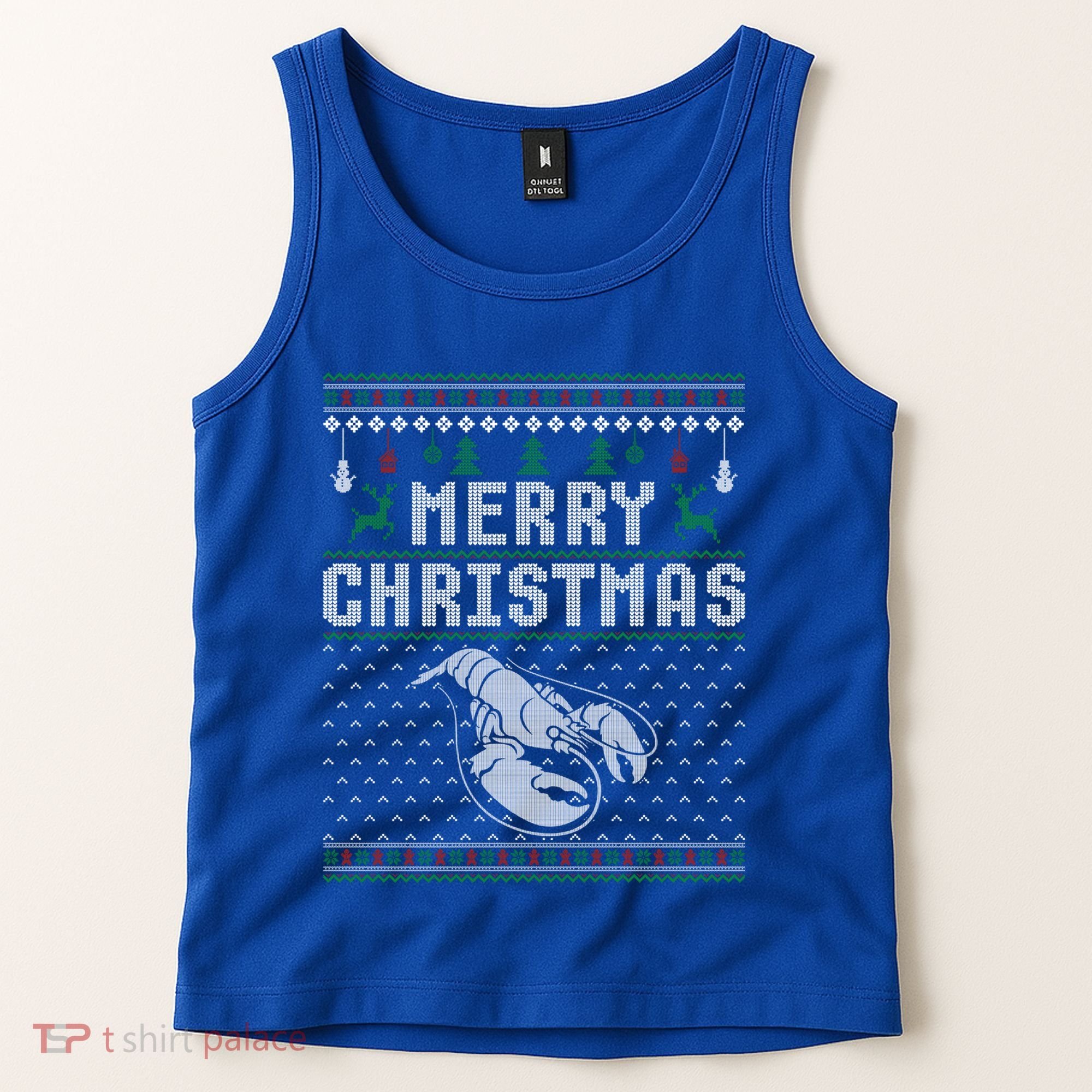 Lobster Christmas Ugly Funny Xmas Gift Tank Top