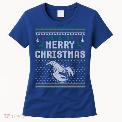 Lobster Christmas Ugly Funny Xmas Gift Women's T-Shirt