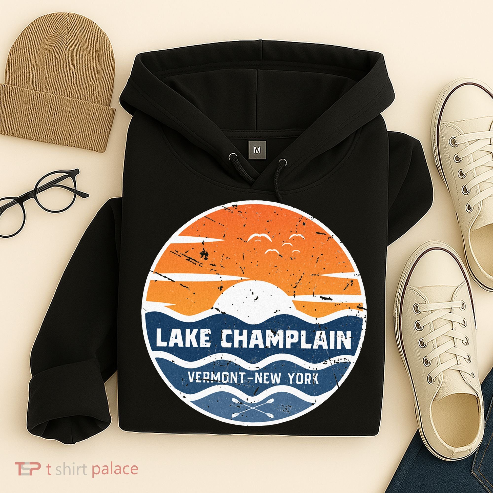 Lake Champlain Vermont New York Lake Champlain Hoodie